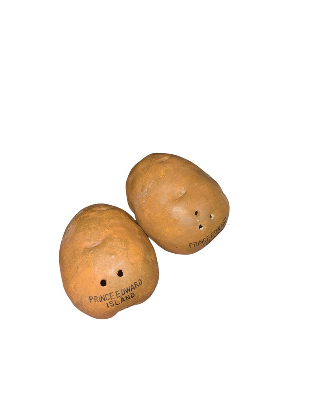 Vintage Potato Salt and Pepper Shakers - Brown